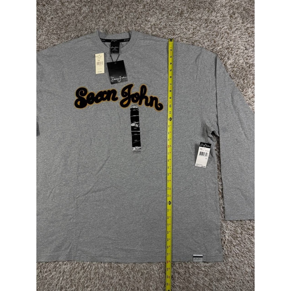 Vintage Y2K Sean John XXL Embroidered Logo Long Sleeve Tee Hip Hop Skate Gray - Picture 7 of 13